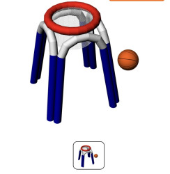 Giant basketball hoop