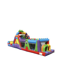 Mega block obstacle course